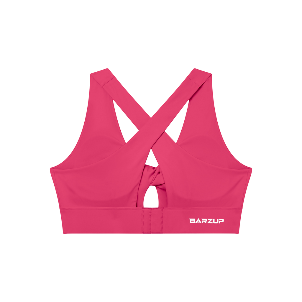 BARZUP Women's Twist Front Performance Sports Bra