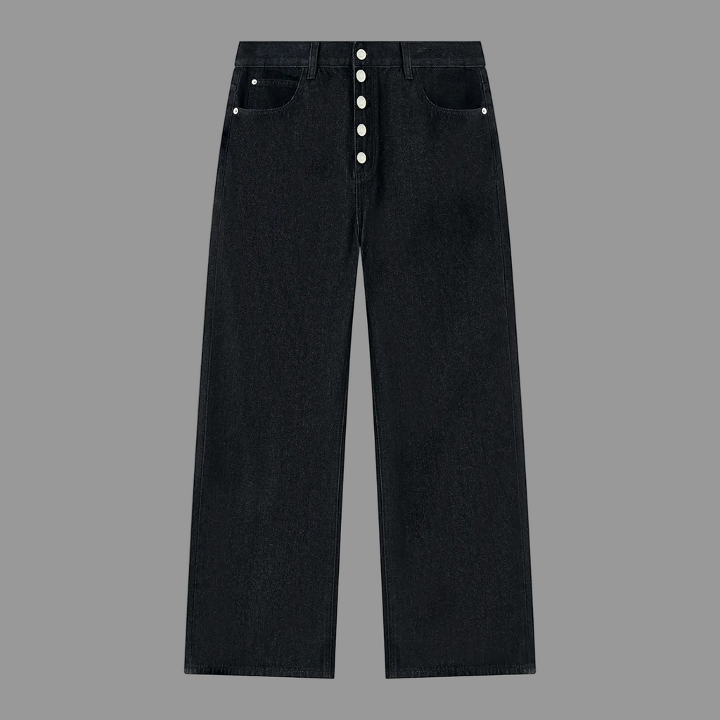 BARZUP Men’s Signature Vintage Wash Wide-Leg Denim