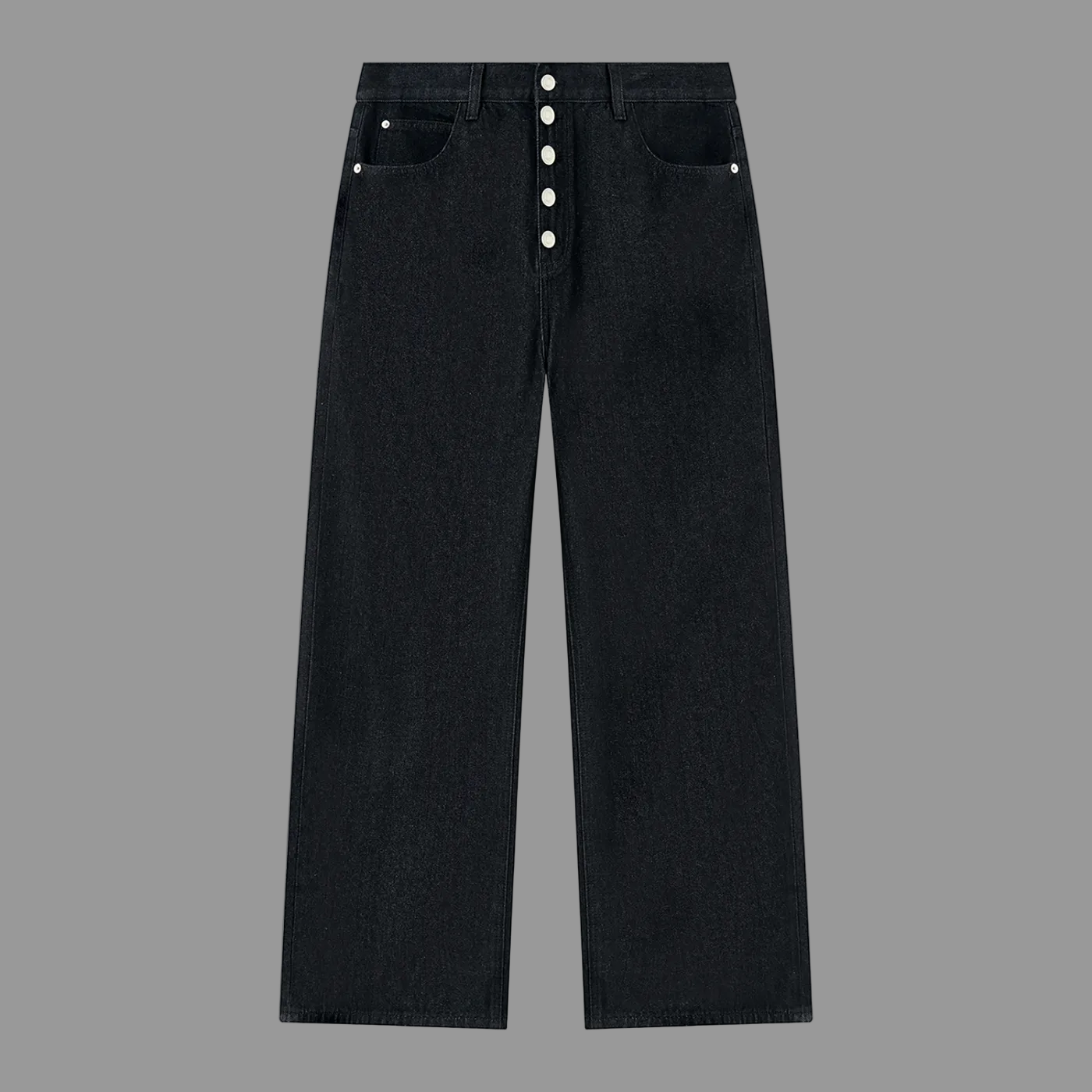 BARZUP Men’s Signature Vintage Wash Wide-Leg Denim
