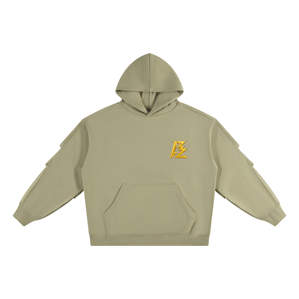 BARZUP Premium Heavyweight Ruched Sleeve Hoodie