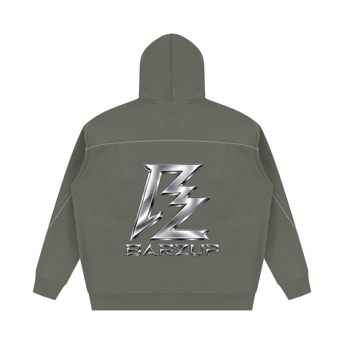 BARZUP Unisex Oversized Piping Fleece Hoodie Set