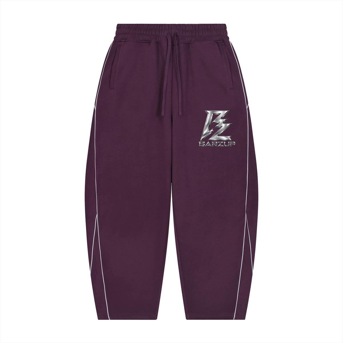BARZUP Unisex Oversized Piping Fleece Hoodie Set