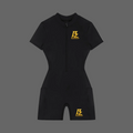 BARZUP Women’s Gold Monogram Quarter\-Zip Romper**