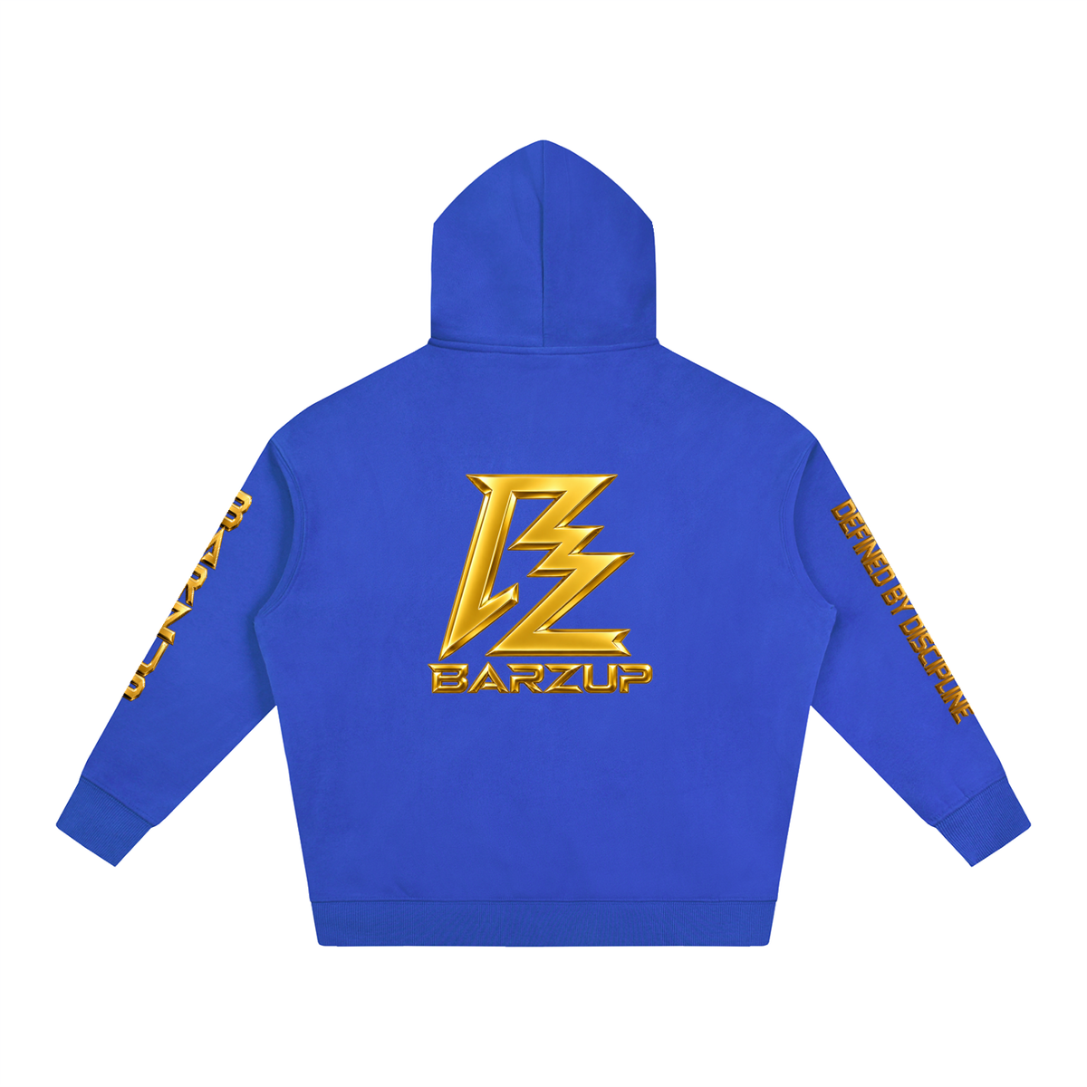 BARZUP Gold Monogram Oversized Fleece Hoodie