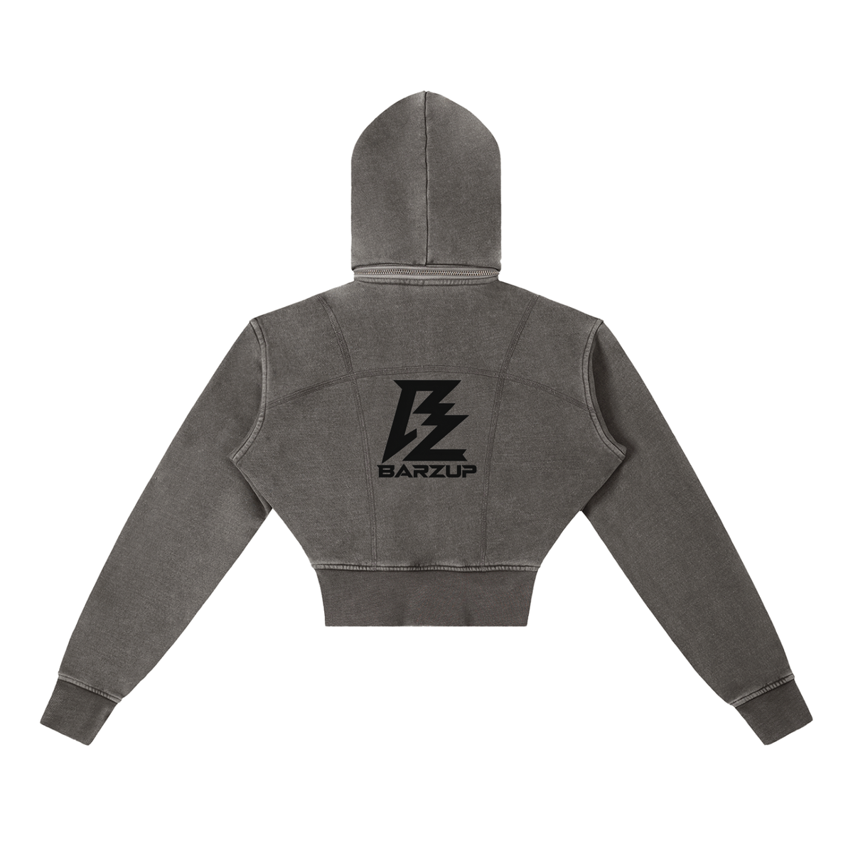 BARZUP Women Vintage Washed Cropped Fleece Set