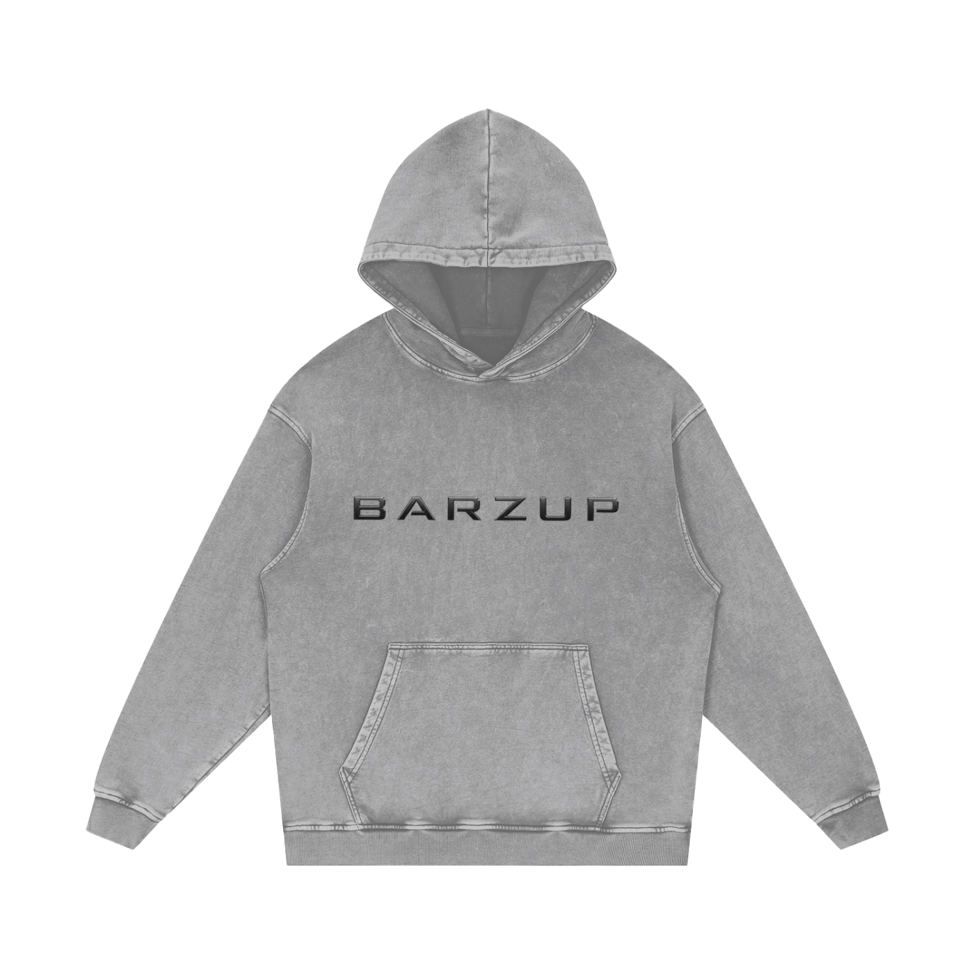 BARZUP Snow Washed Heavyweight Cotton Hoodie