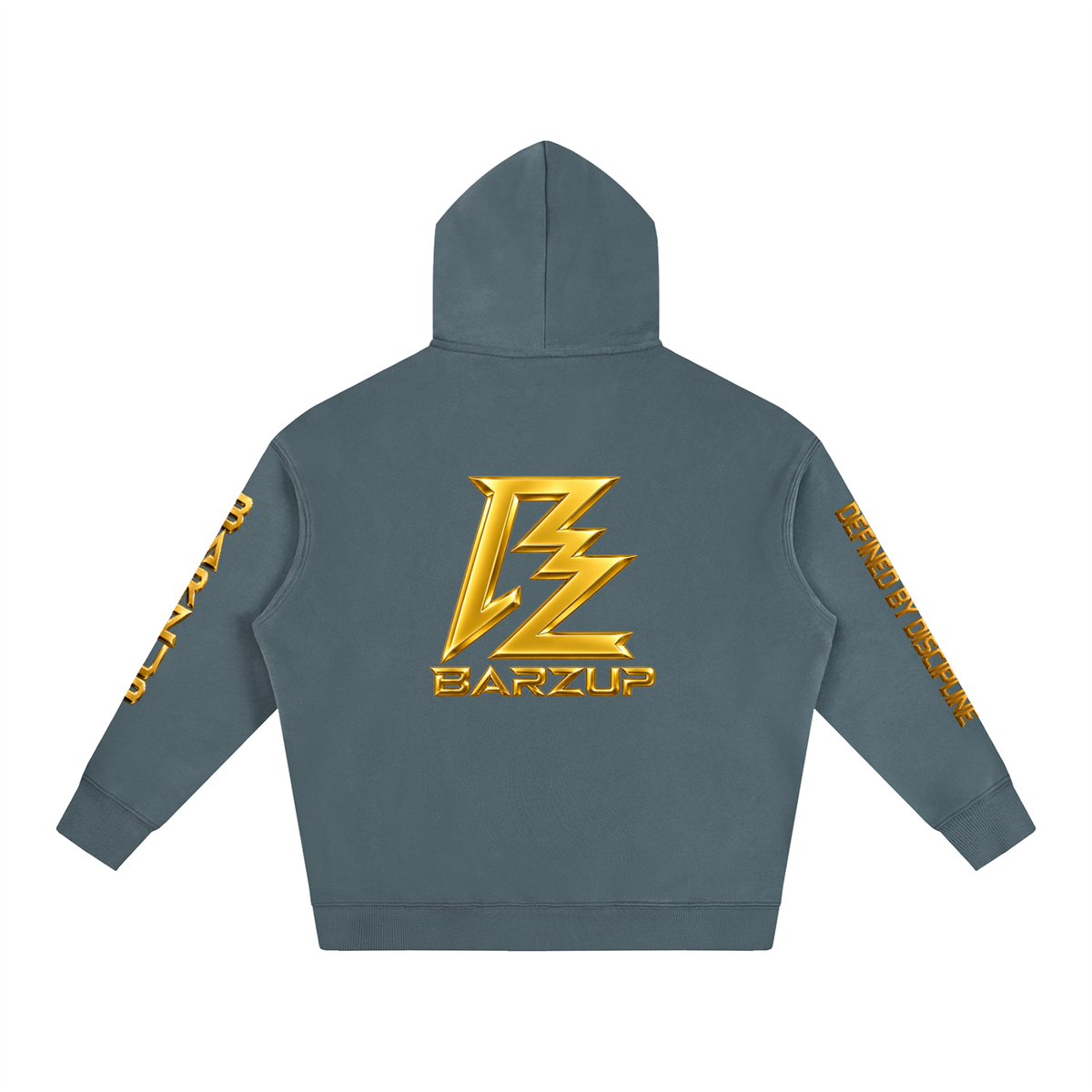 BARZUP Gold Monogram Oversized Fleece Hoodie