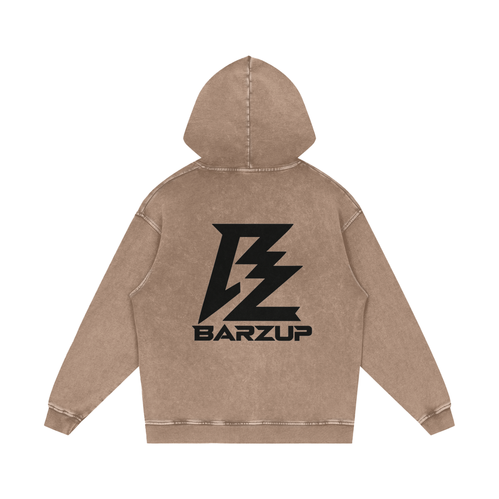 BARZUP Snow Washed Heavyweight Cotton Hoodie