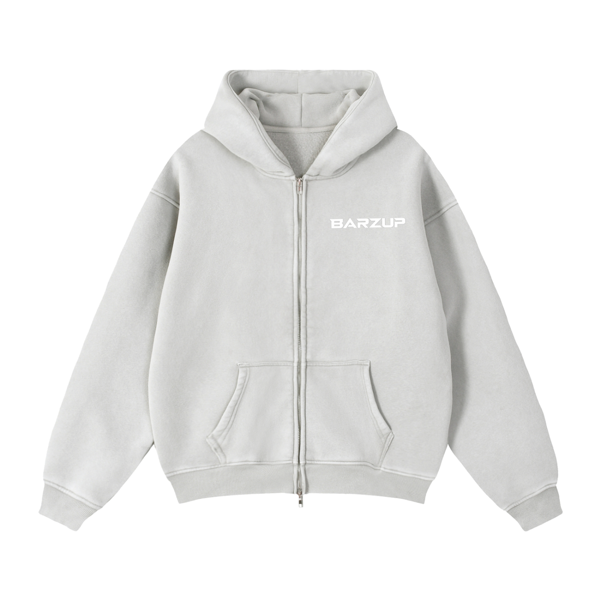 BARZUP Snow-Washed Zip-Through Fleece Set