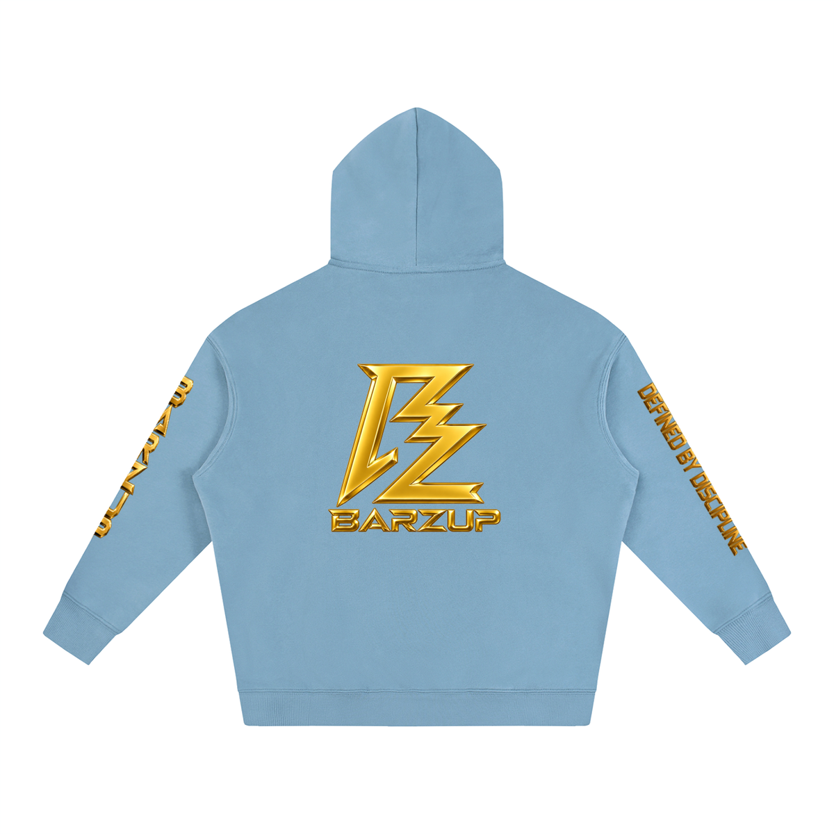 BARZUP Gold Monogram Oversized Fleece Hoodie