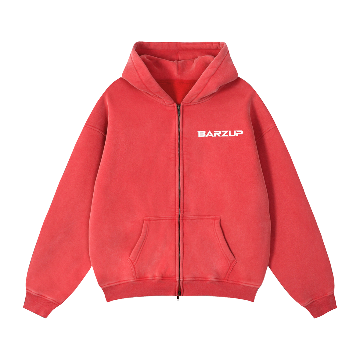 BARZUP Snow-Washed Zip-Through Fleece Set