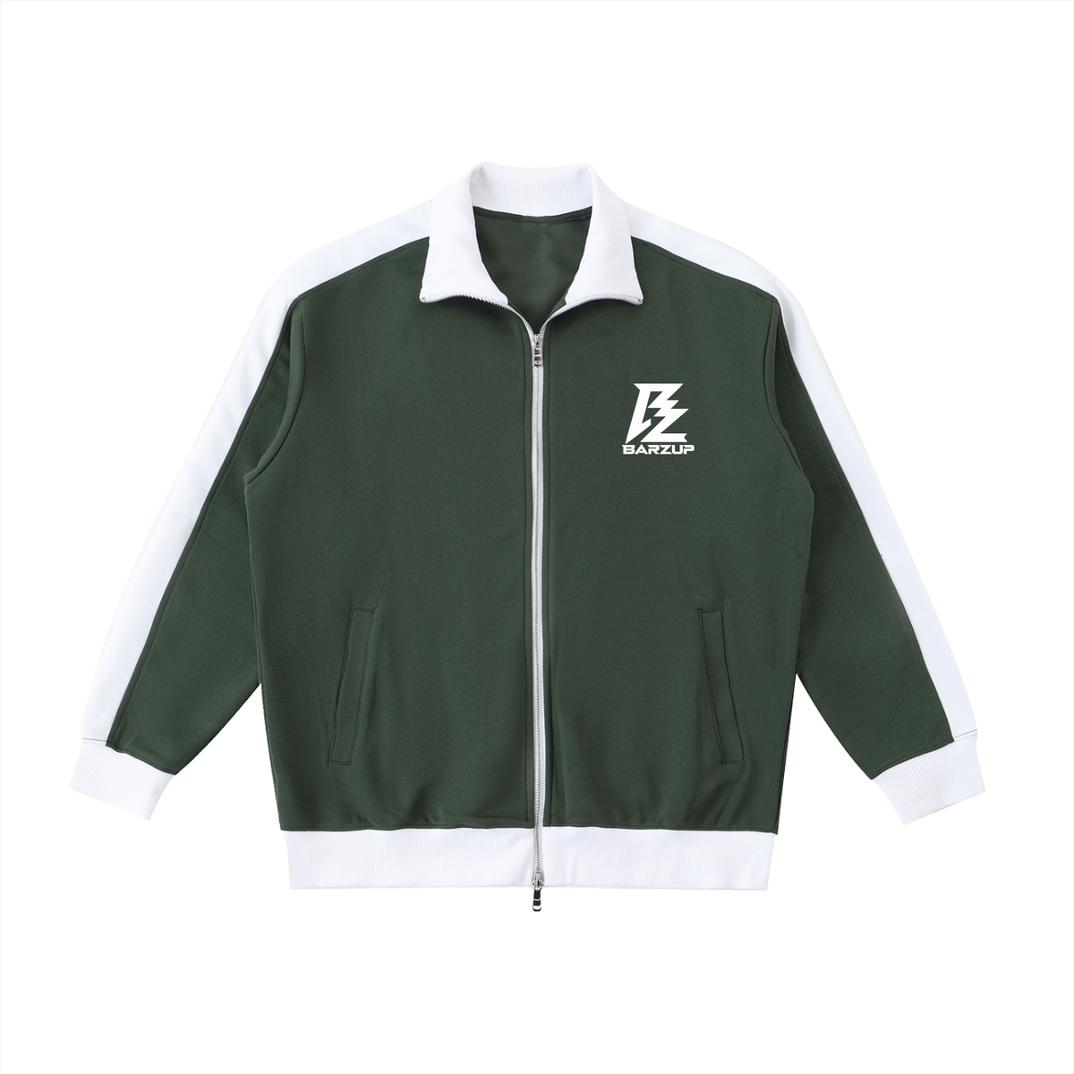 BARZUP Premium Contrast Trim Stand Collar Jacket