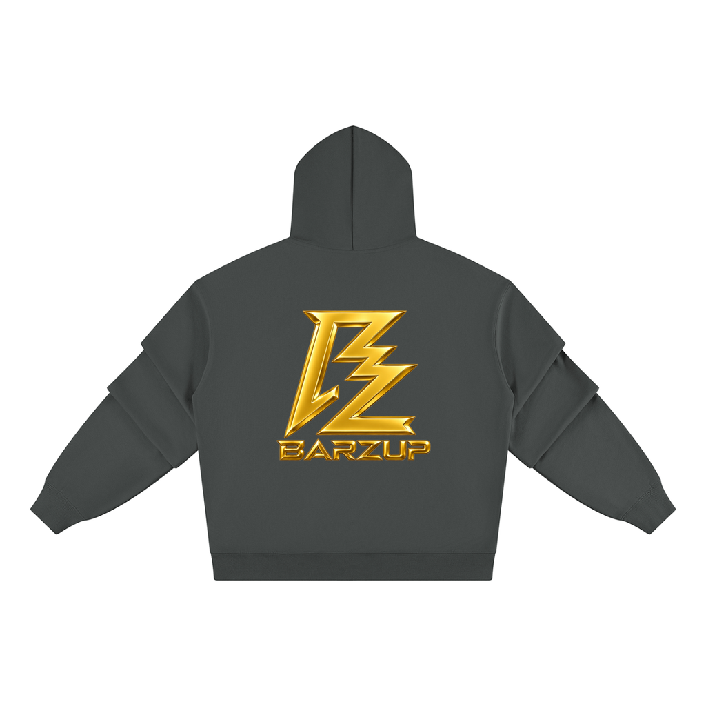 BARZUP Premium Heavyweight Ruched Sleeve Hoodie