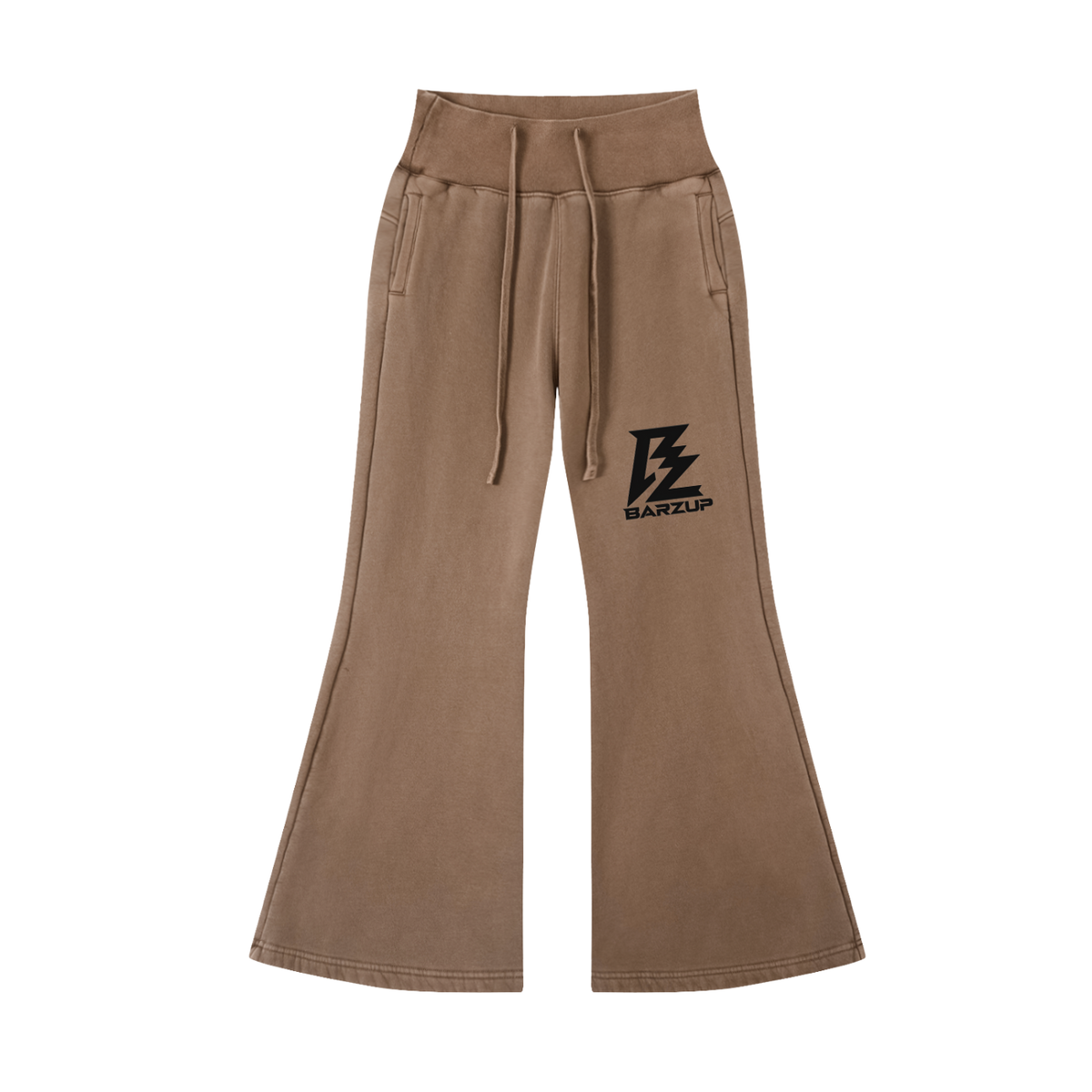 BARZUP Women Vintage Washed Cropped Fleece Set