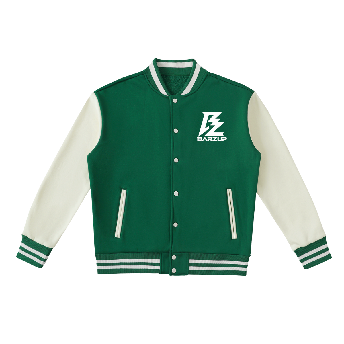 BARZUP Two-Tone Fleeced Varsity Jacket