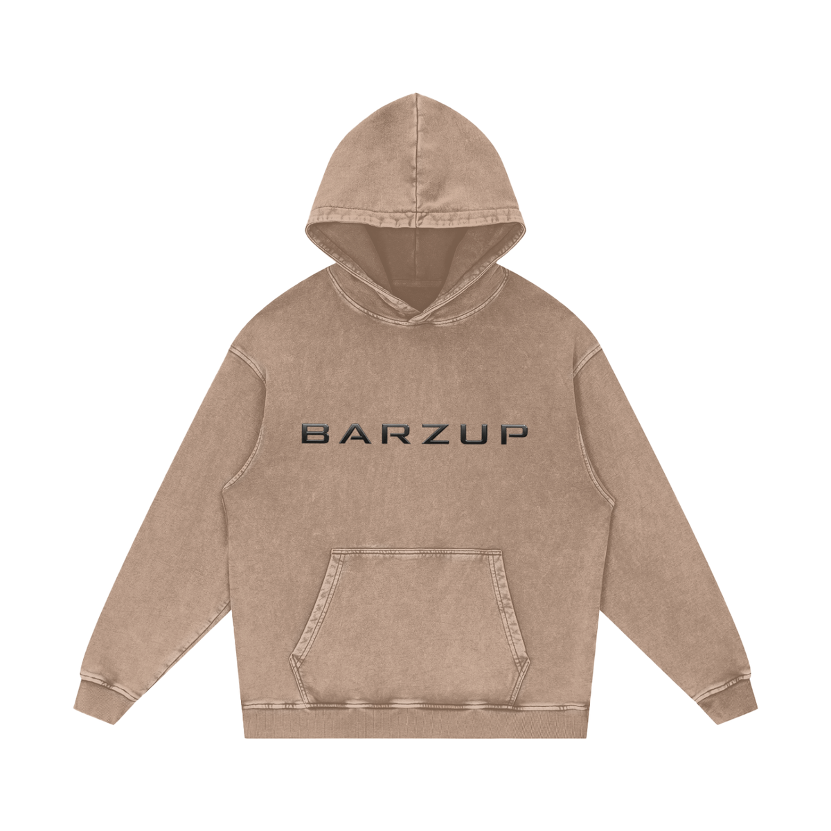 BARZUP Snow Washed Heavyweight Cotton Hoodie