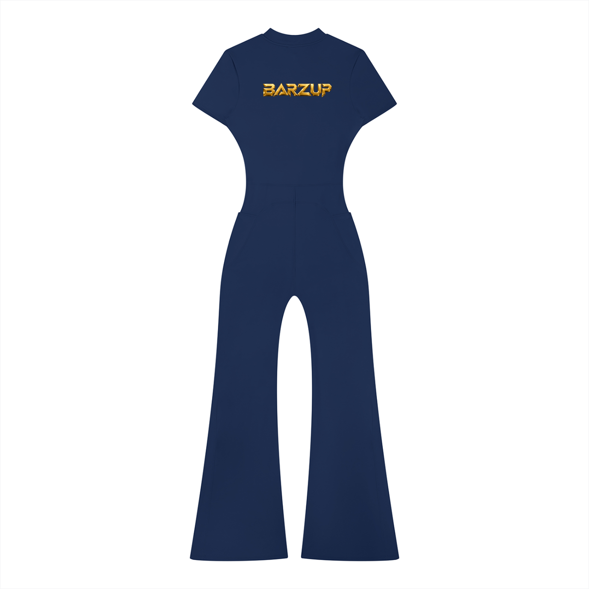 BARZUP Women’s Flared Quarter-Zip Jumpsuit