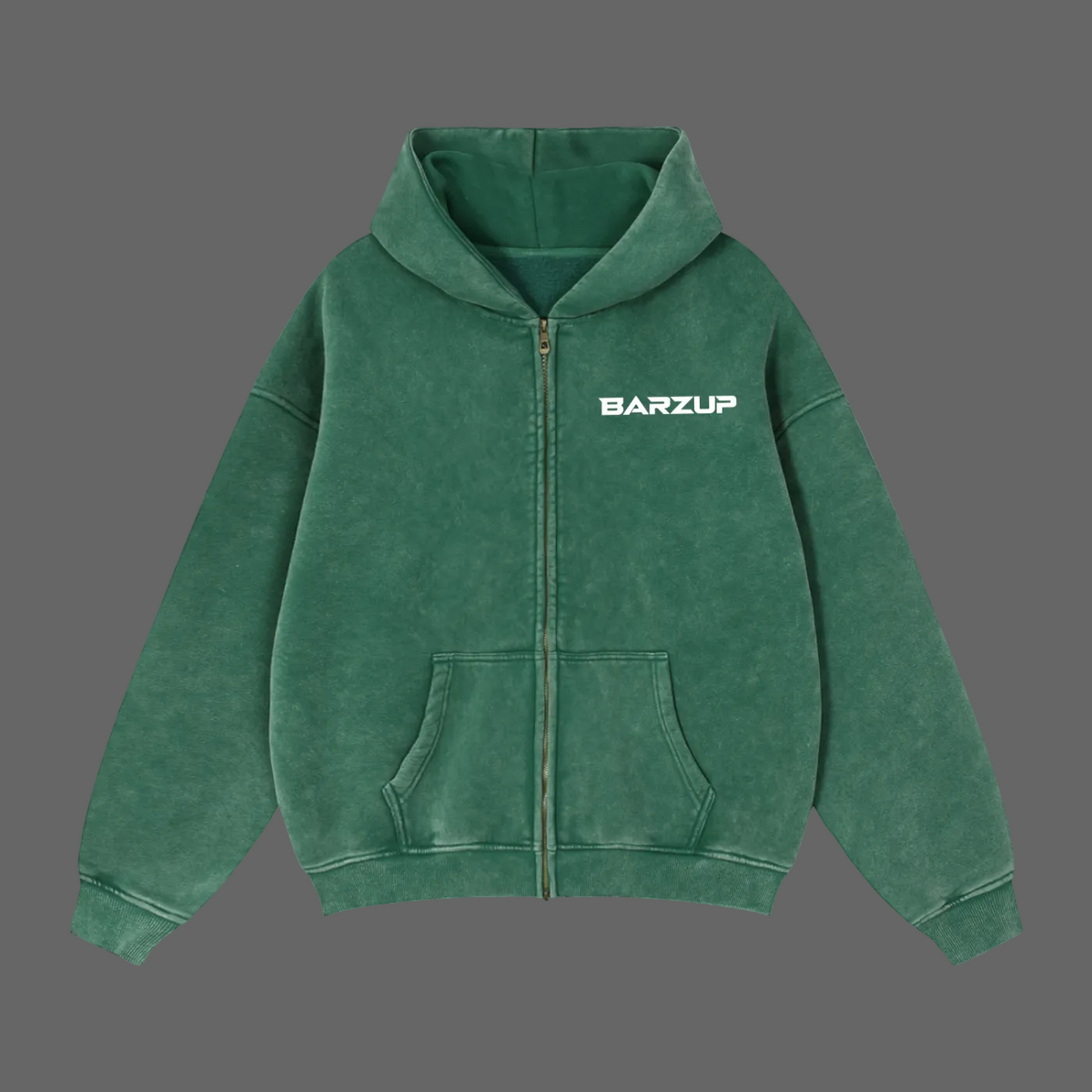 BARZUP Snow-Washed Zip-Through Fleece Set