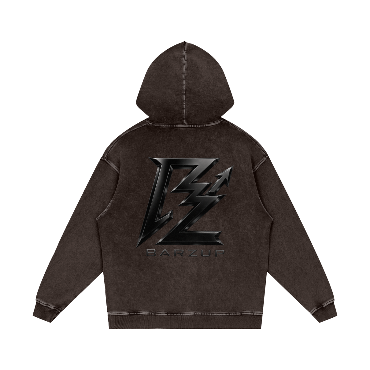 BARZUP Snow Washed Heavyweight Cotton Hoodie
