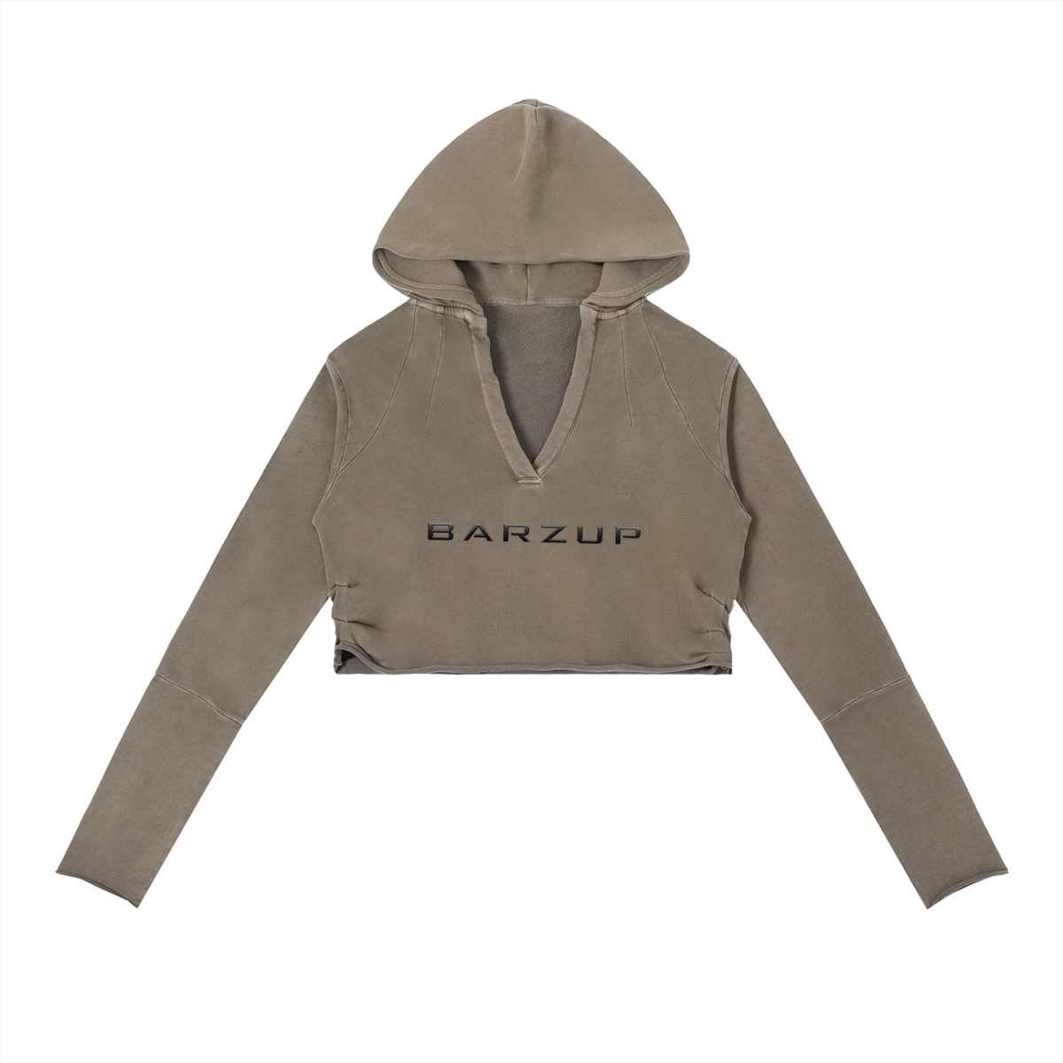 BARZUP Women’s Vintage Raw Edge Hoodie
