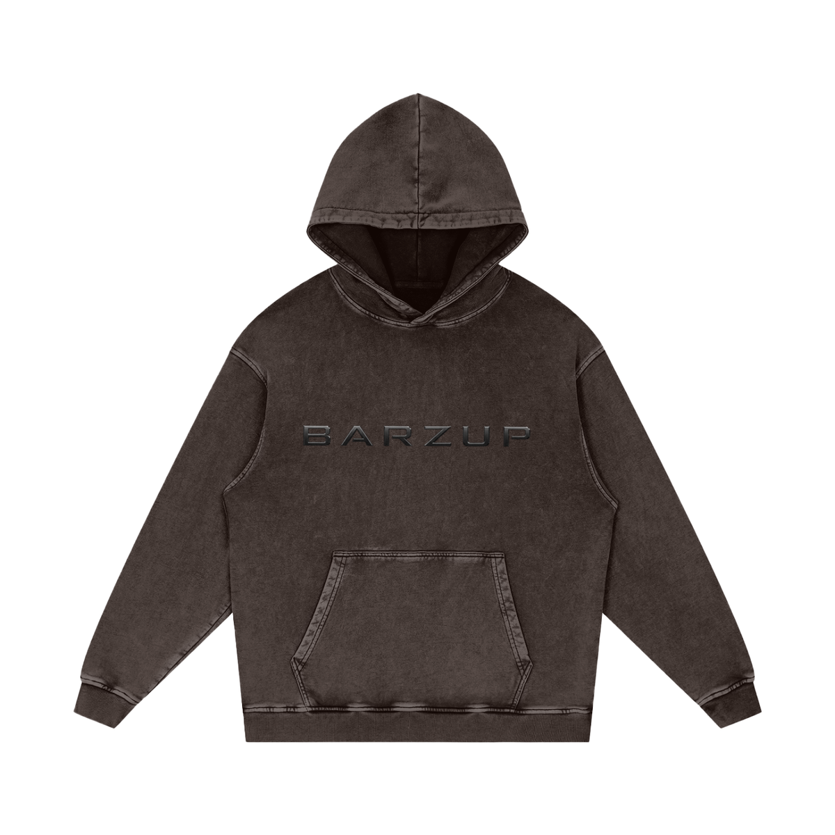 BARZUP Snow Washed Heavyweight Cotton Hoodie