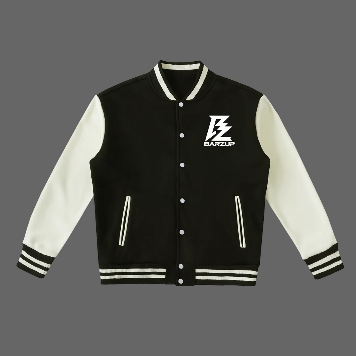 BARZUP Two-Tone Fleeced Varsity Jacket