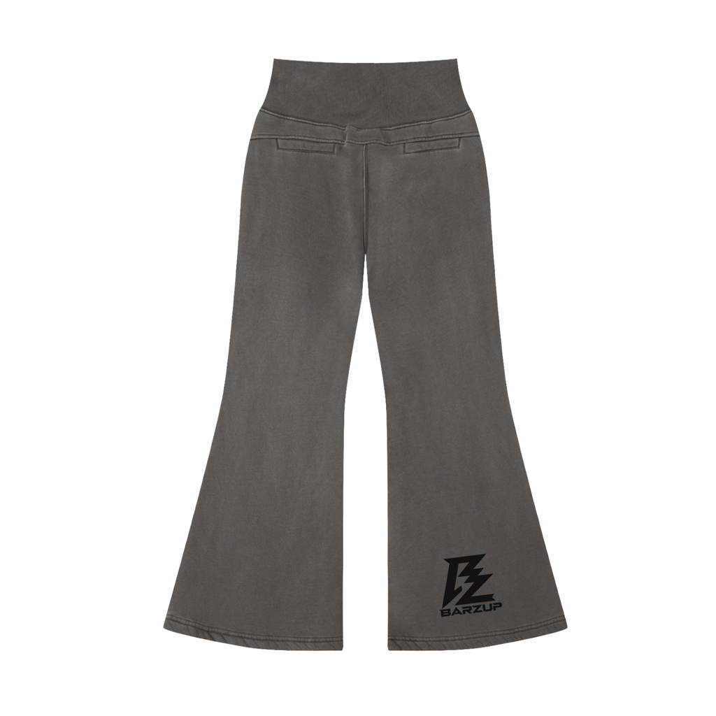 BARZUP Women Vintage Washed Cropped Fleece Set