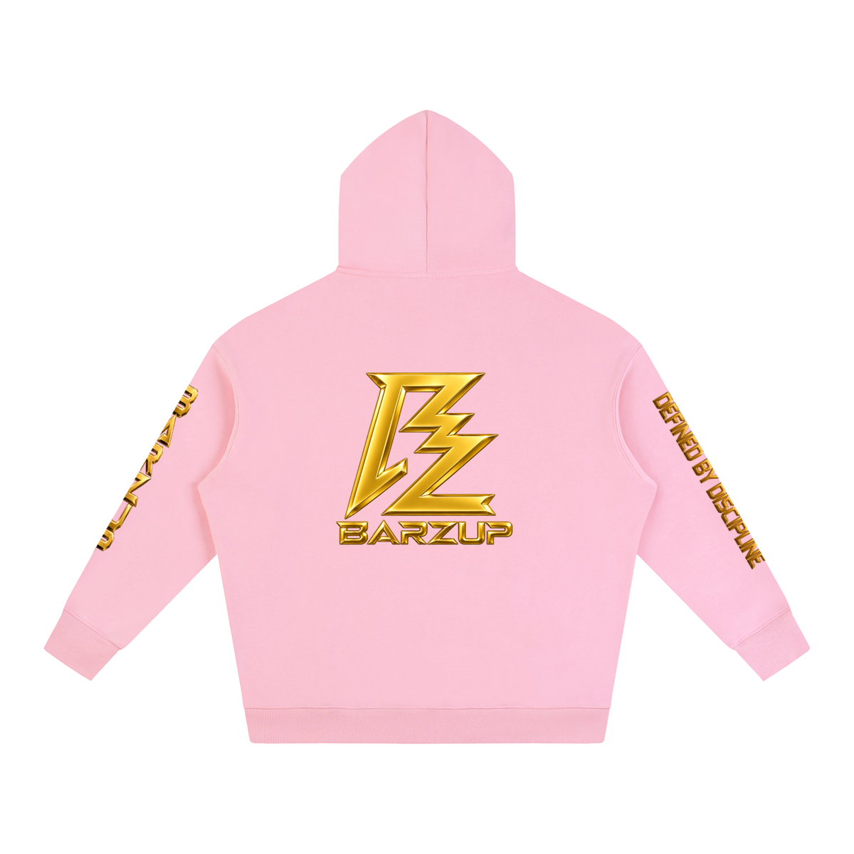BARZUP Gold Monogram Oversized Fleece Hoodie