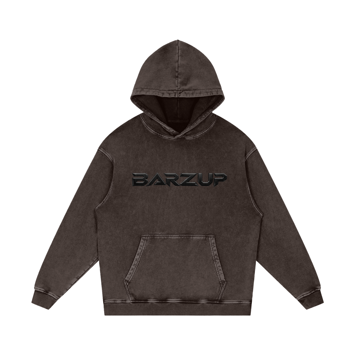 BARZUP Snow Washed Heavyweight Cotton Hoodie