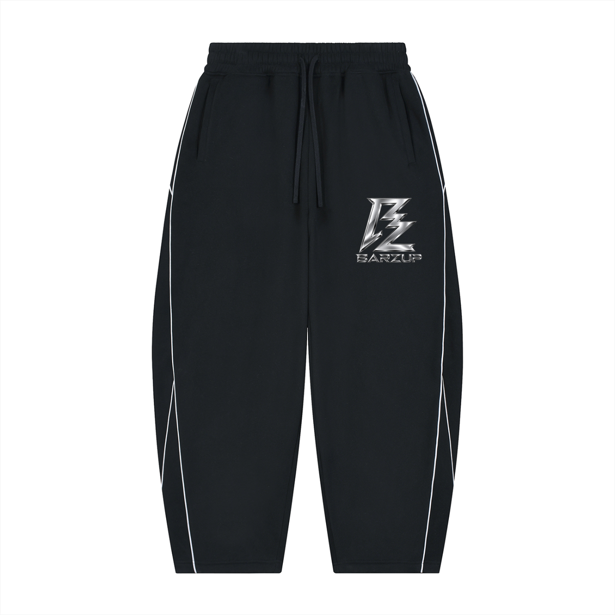 BARZUP Unisex Oversized Piping Fleece Hoodie Set