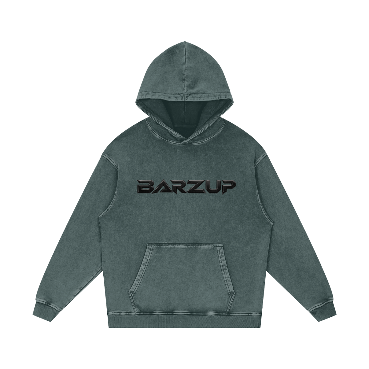 BARZUP Snow Washed Heavyweight Cotton Hoodie