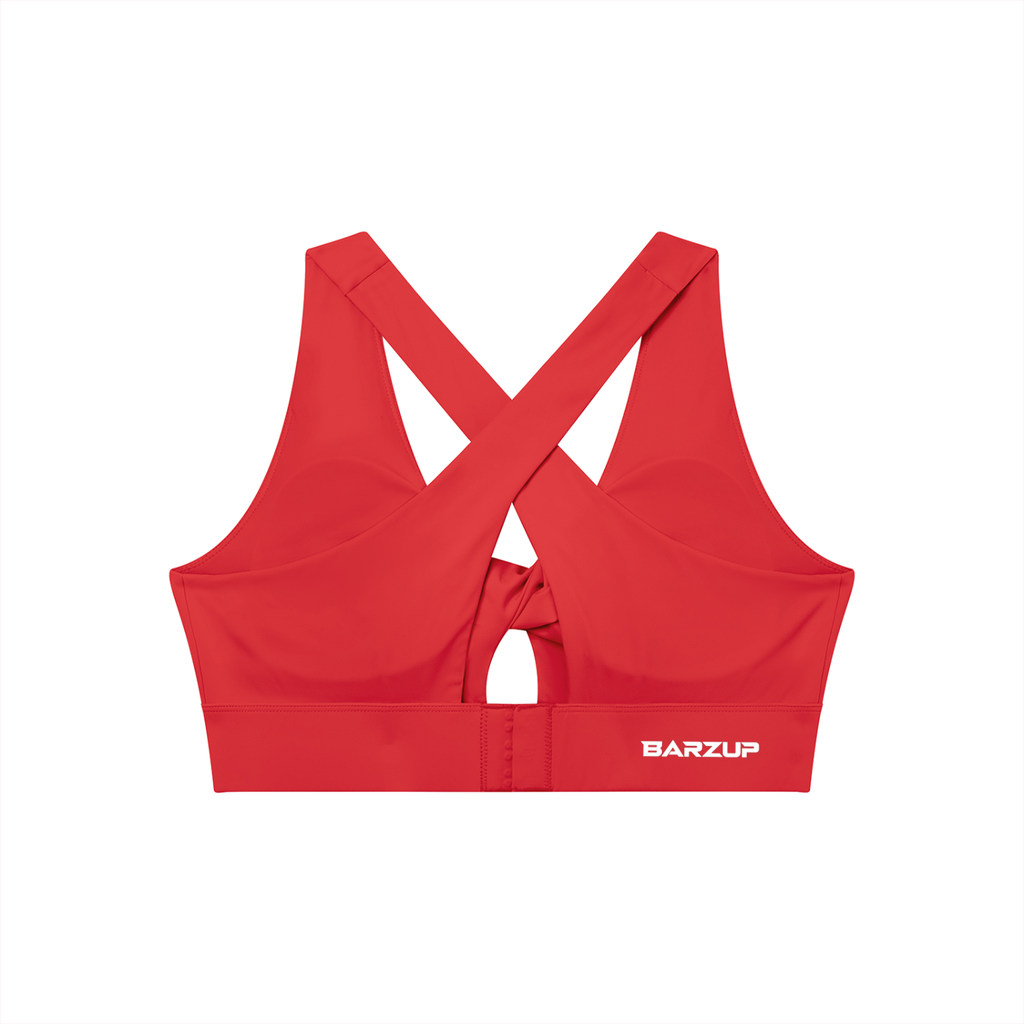 BARZUP Women's Twist Front Performance Sports Bra