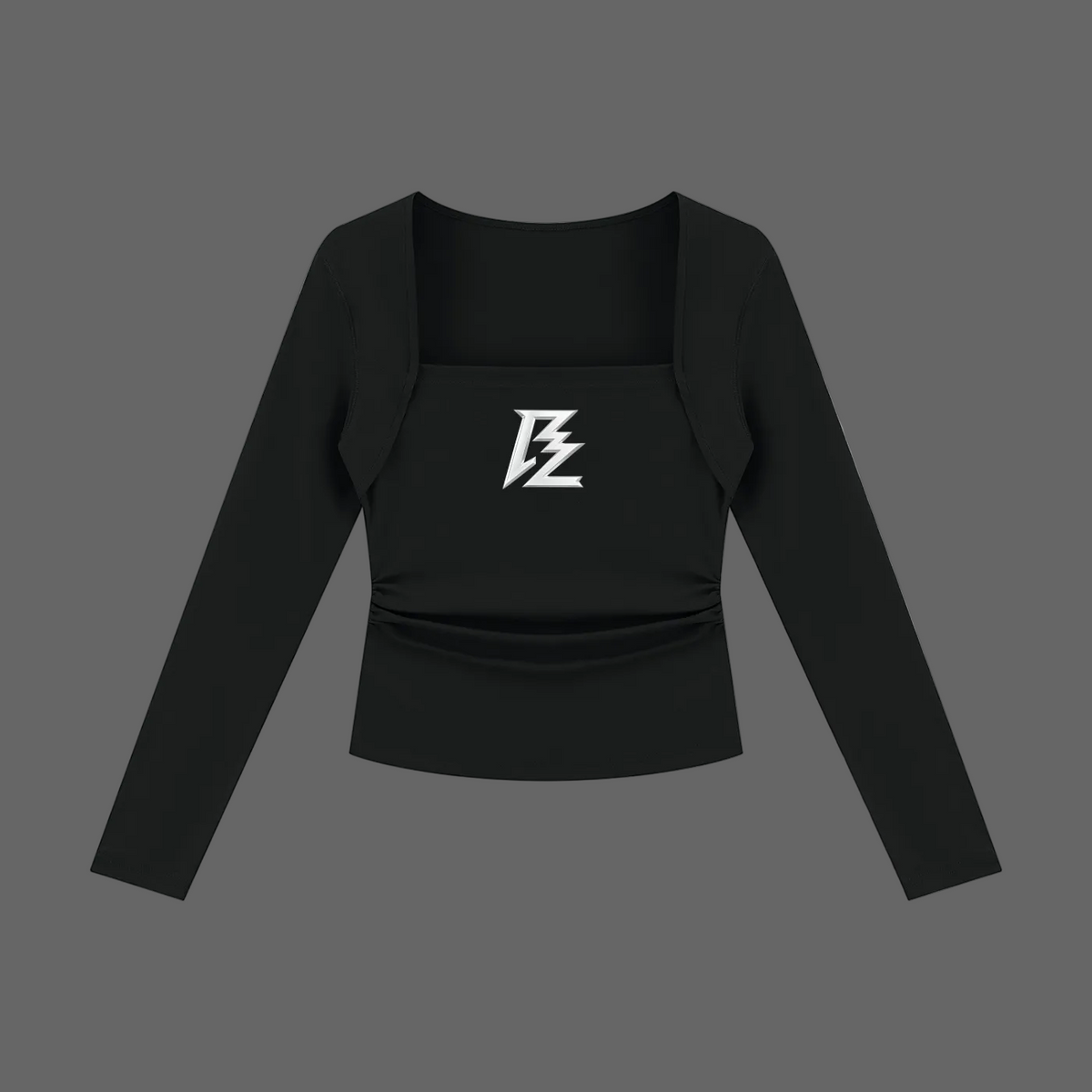 BARZUP Women's Ruched Long Sleeve T-Shirt