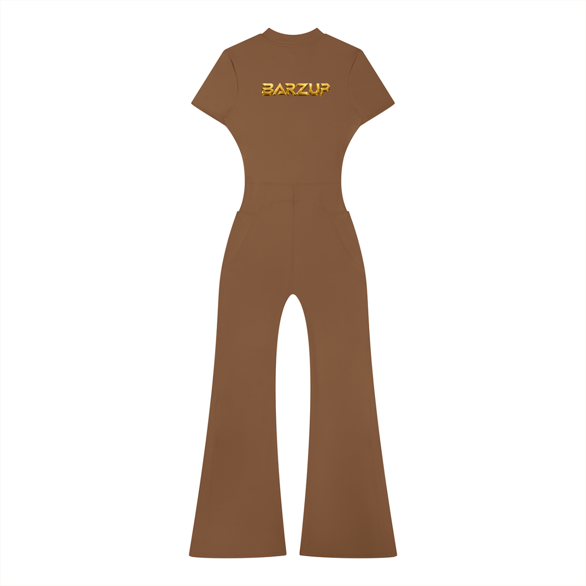BARZUP Women’s Flared Quarter-Zip Jumpsuit