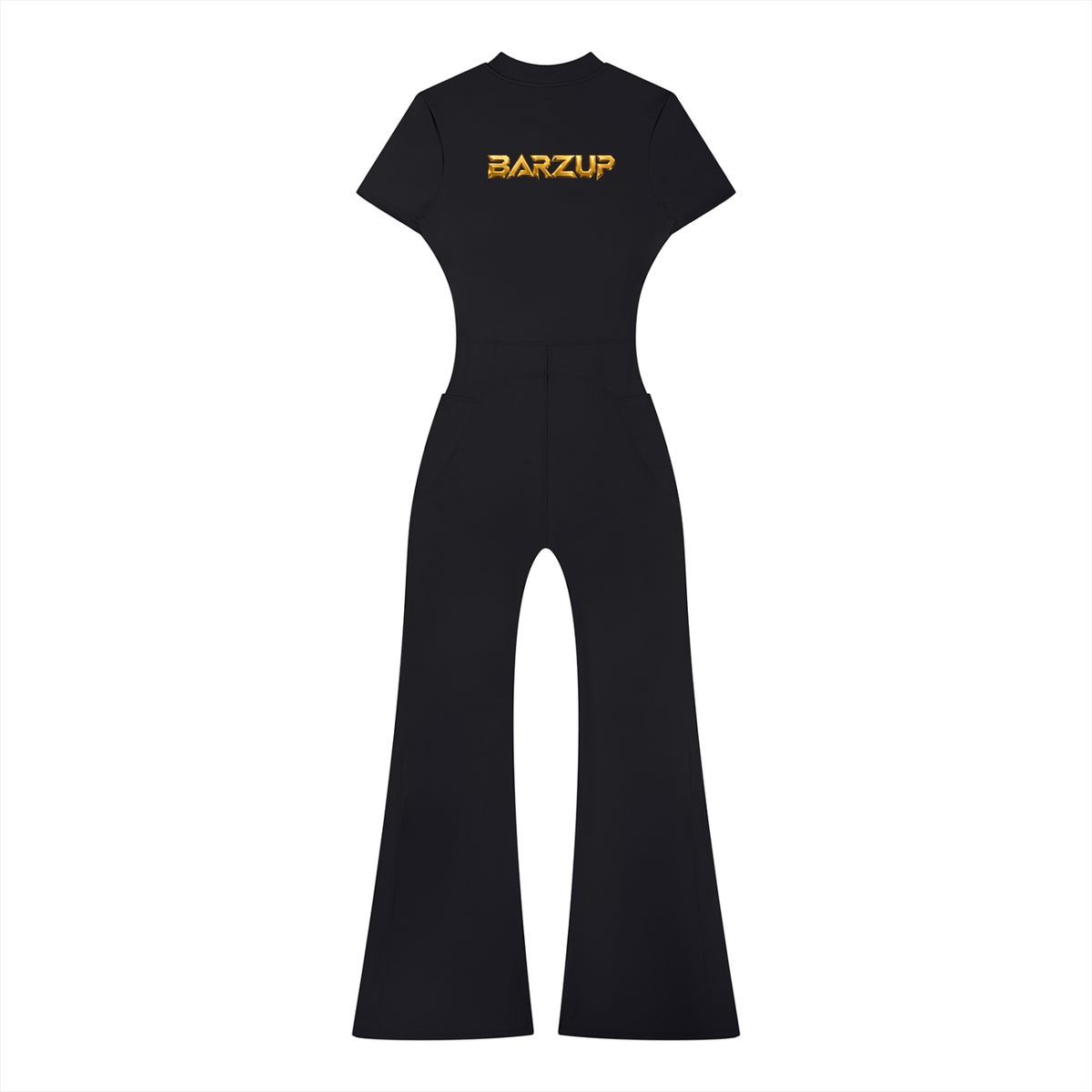 BARZUP Women’s Flared Quarter-Zip Jumpsuit