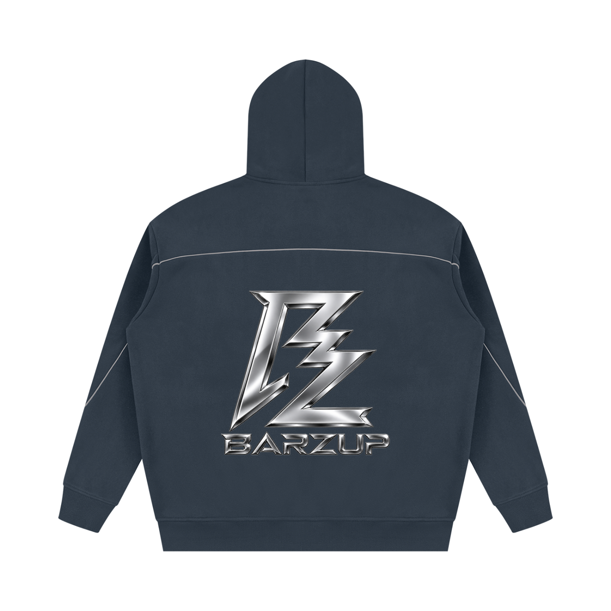 BARZUP Unisex Oversized Piping Fleece Hoodie Set