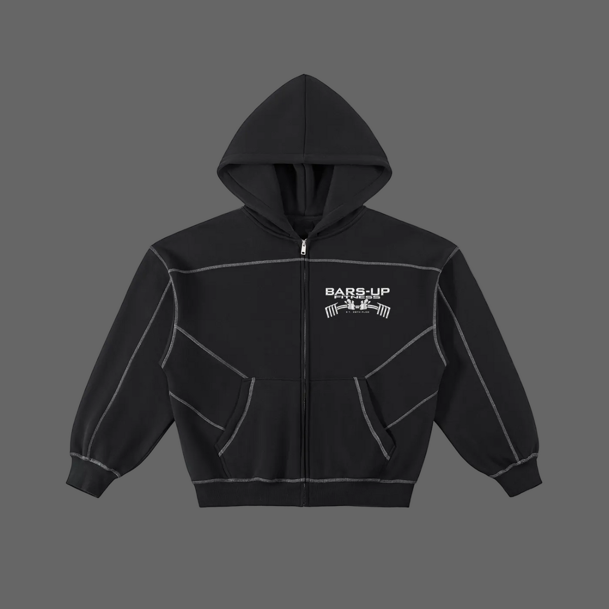 BARZUP Original Legacy Contrast-Stitched Zip Hoodie