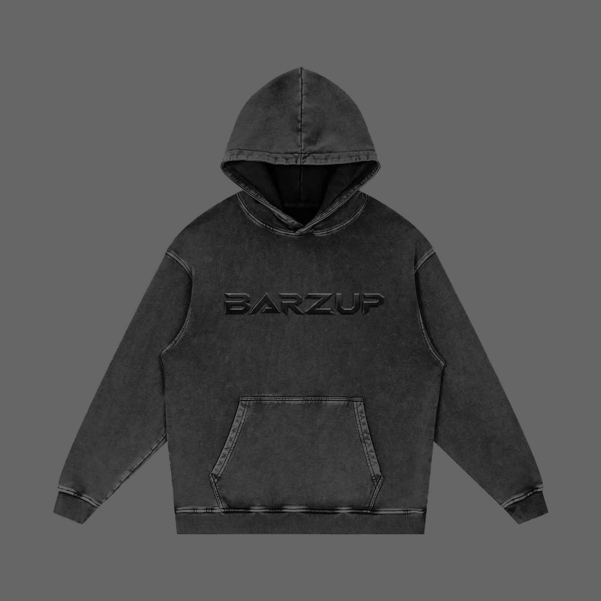 BARZUP Snow Washed Heavyweight Cotton Hoodie