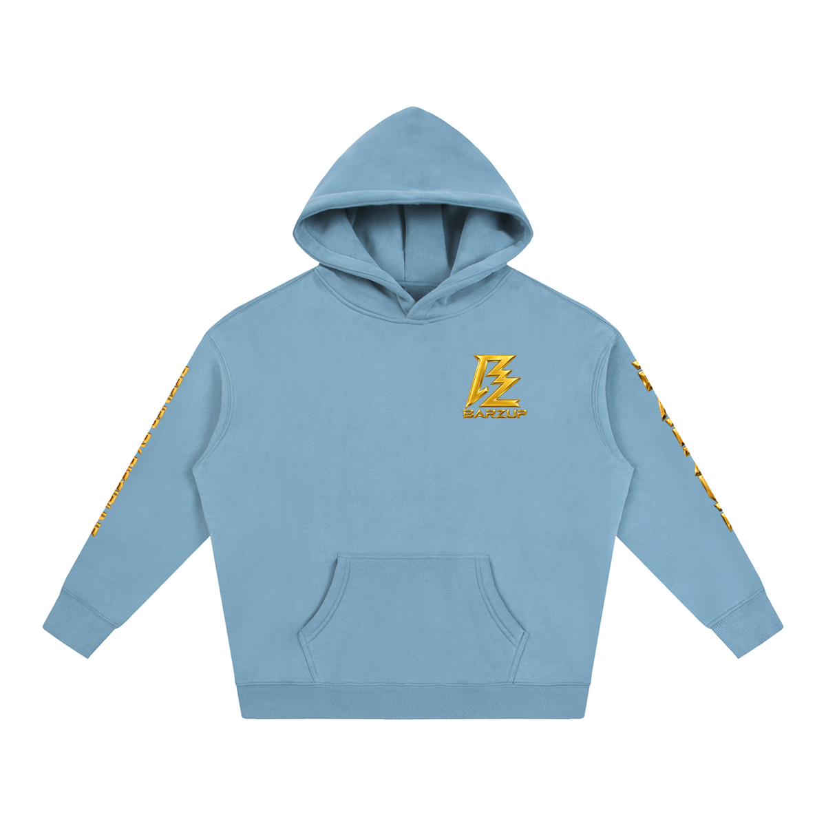 BARZUP Gold Monogram Oversized Fleece Hoodie
