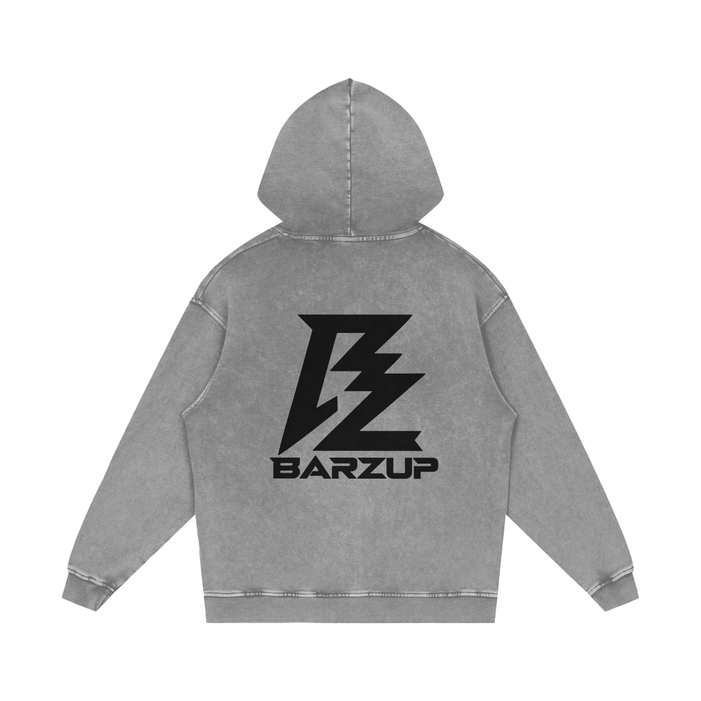 BARZUP Snow Washed Heavyweight Cotton Hoodie