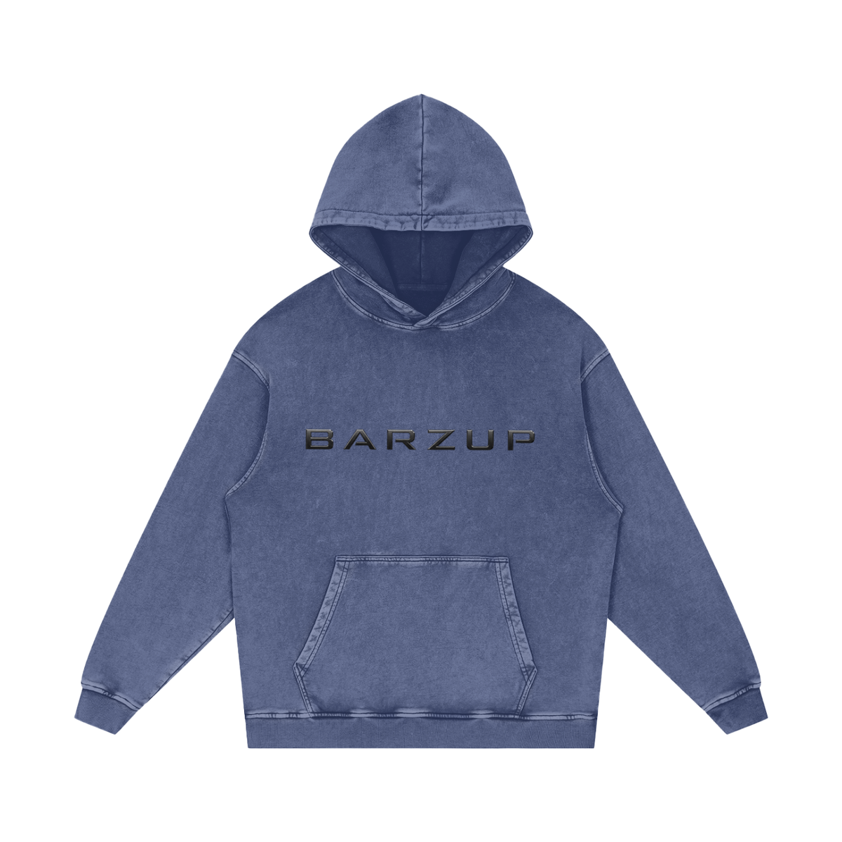 BARZUP Snow Washed Heavyweight Cotton Hoodie