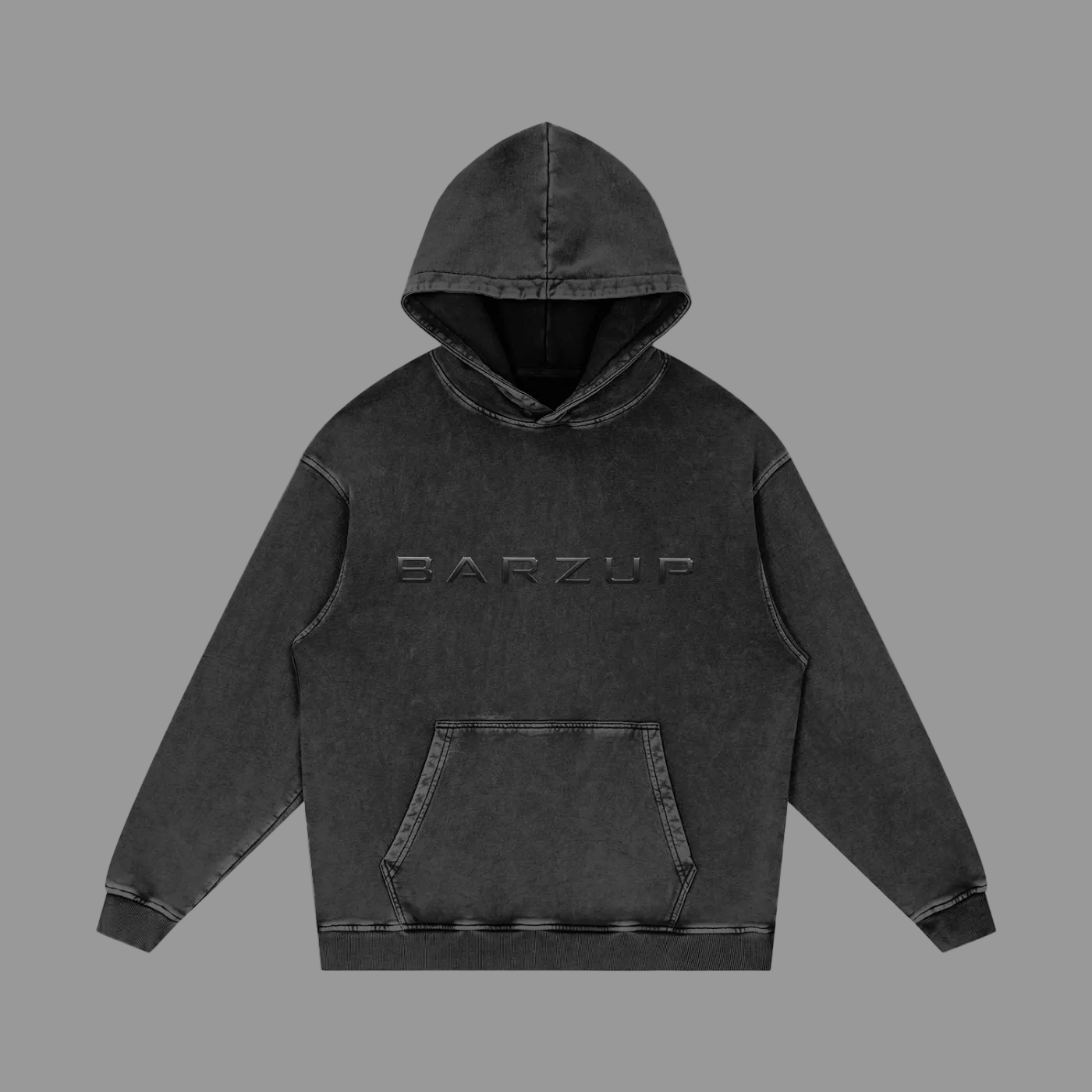 BARZUP Snow Washed Heavyweight Cotton Hoodie