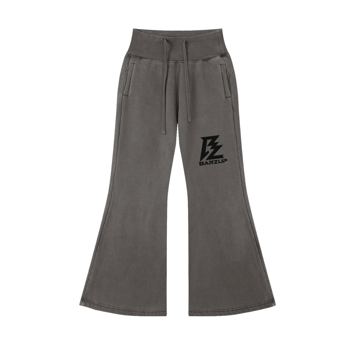 BARZUP Women Vintage Washed Cropped Fleece Set