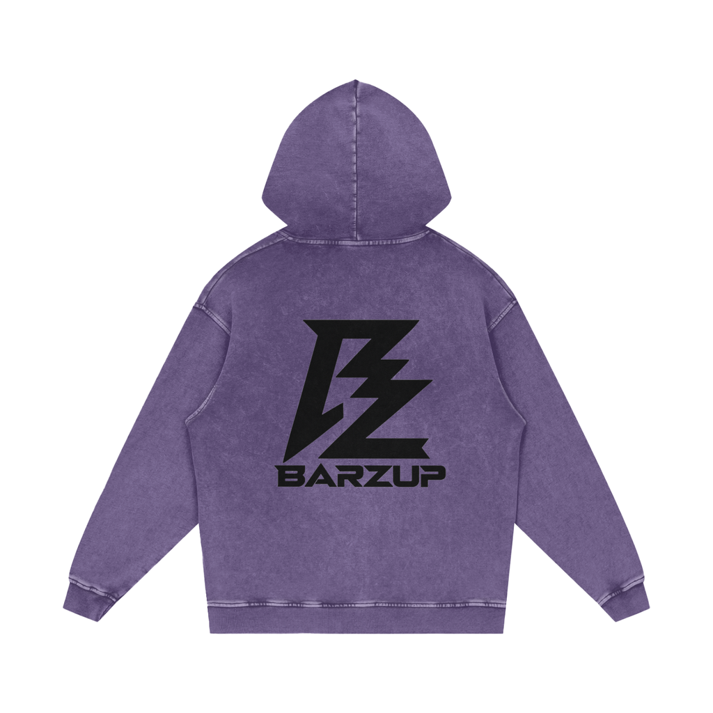 BARZUP Snow Washed Heavyweight Cotton Hoodie