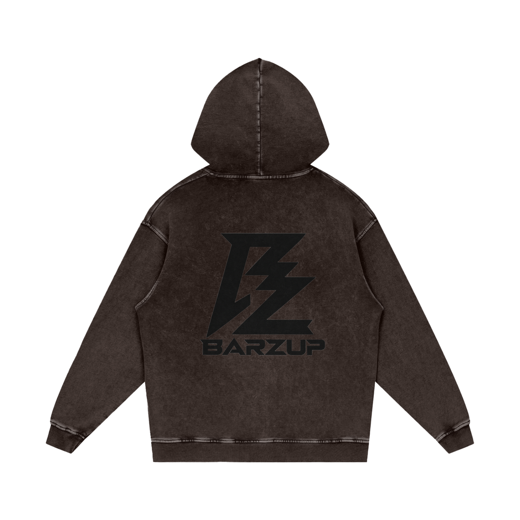 BARZUP Snow Washed Heavyweight Cotton Hoodie
