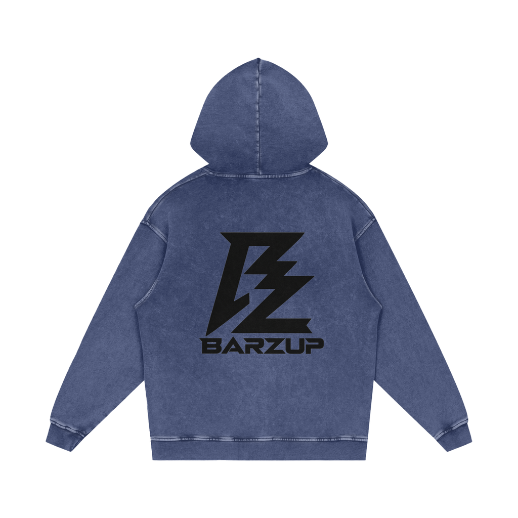 BARZUP Snow Washed Heavyweight Cotton Hoodie
