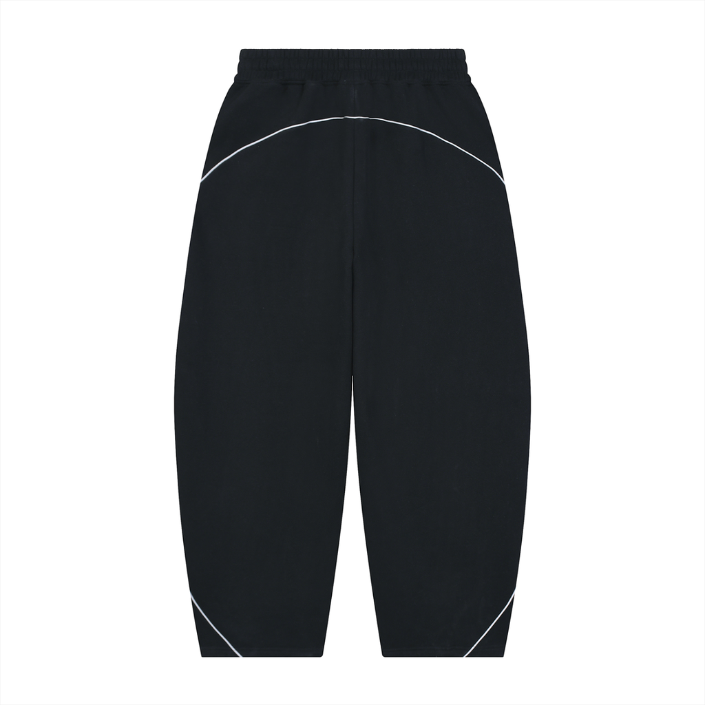 BARZUP Unisex Oversized Piping Fleece Hoodie Set