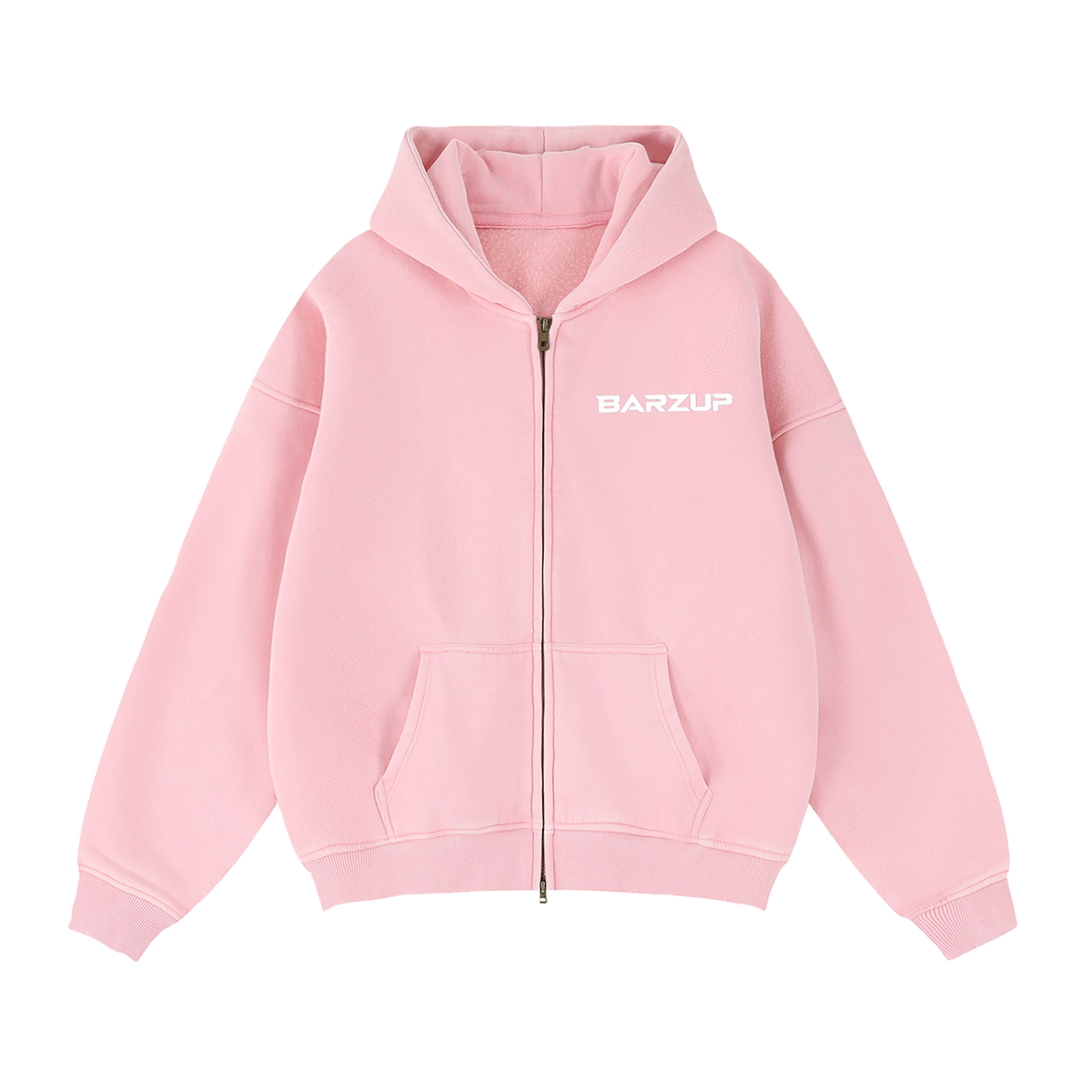 BARZUP Snow-Washed Zip-Through Fleece Set