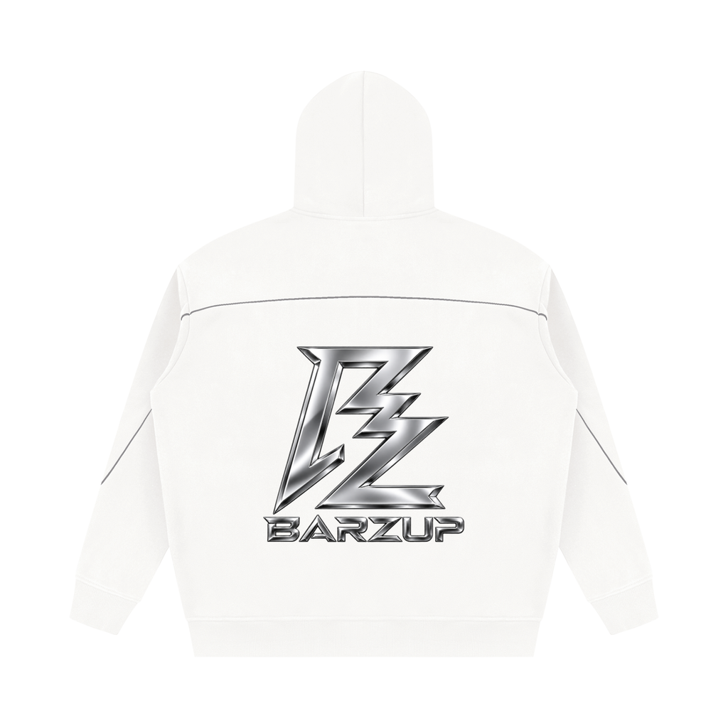 BARZUP Unisex Oversized Piping Fleece Hoodie Set