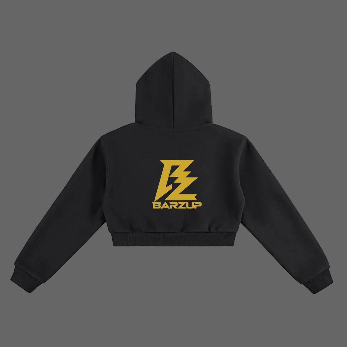 BARZUP Women’s  Gold Monogram Cropped Hoodie